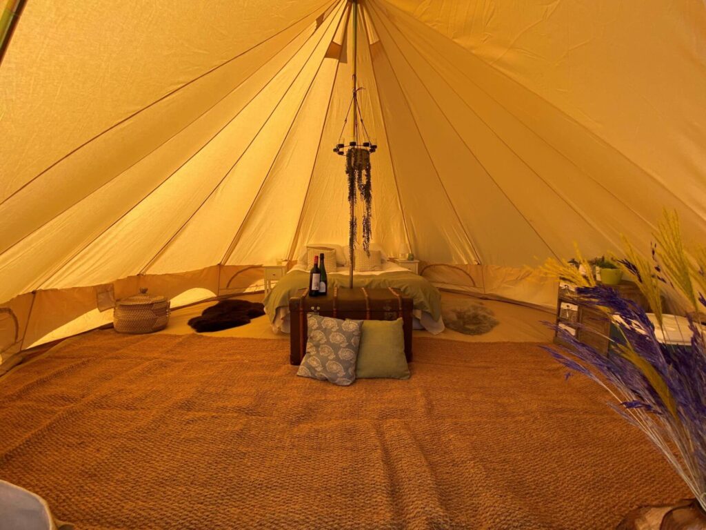 bell tent interior